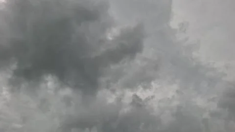 Dramatic Grey Overcast Sky filled with Dark Storm Clouds Texture Stock Photos