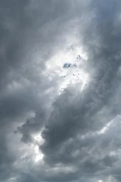Dramatic heavy cloud sky, puffy clouds, Amazing picture of heaven light of .. Stock Photos