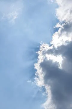 Dramatic heavy cloud sky, puffy clouds, Amazing picture of heaven light of .. Stock Photos