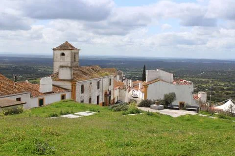 Dramatic hillside at evoramonte Stock Photos