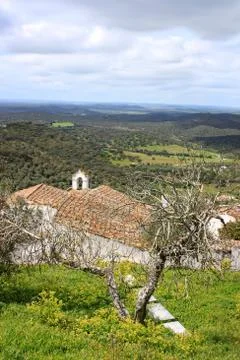 Dramatic hillside at Evoramonte Stock Photos