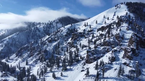 Dramatic Idaho Mountain side in Winter Stock-Footage 310570533