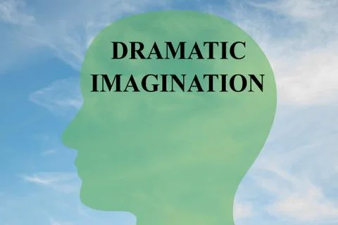 Dramatic Imagination - mental concept Illustrazione stock