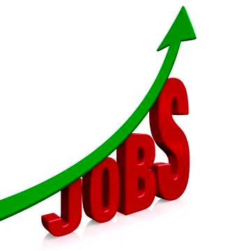 Dramatic job growth Stock Illustration