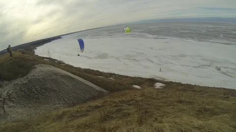 Dramatic Kiter and Paraglider Accident Video stock 272974765