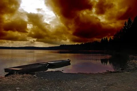 Dramatic lake Stock Photos