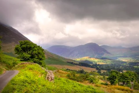 Dramatic lakeland landscape Stock Photos