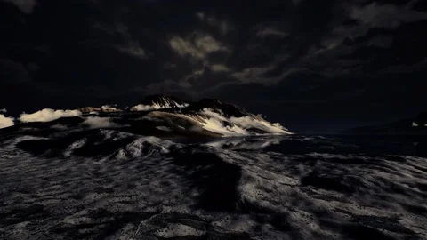 Dramatic landscape in Antarctica with storm coming Stock Footage 144466173