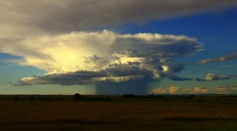 Dramatic landscape with cloudy sky Stock Photos