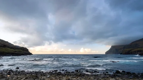 Dramatic landscape of Faroe Islands. Stock Footage 122814620