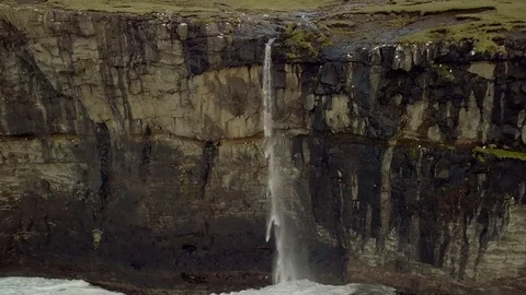 Dramatic landscape of Faroe Islands viewed from above. Stock Footage 125331729
