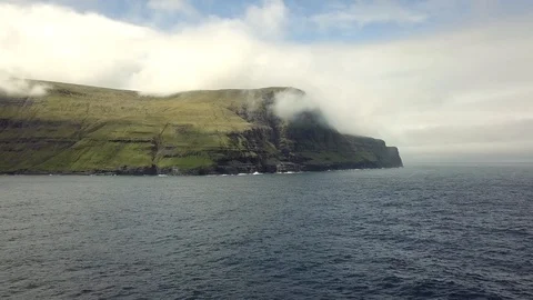 Dramatic landscape of Faroe Islands viewed from above. Stock Footage 125332457
