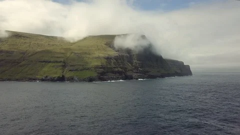 Dramatic landscape of Faroe Islands viewed from above. Stock Footage 125332849