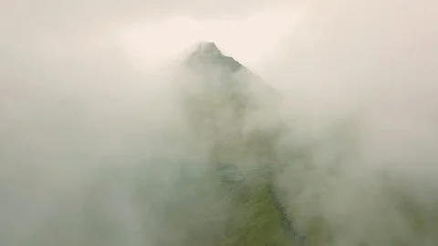 Dramatic landscape of Faroe Islands viewed from above. Vidéo 125336474
