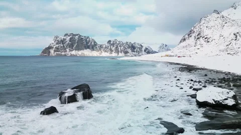Dramatic landscape of Lofoten, Norway Stock Footage 318582748