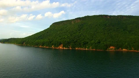 Dramatic Landscape of A Mountain , Aerial Top View from Drone Flying Stock Footage 156543228