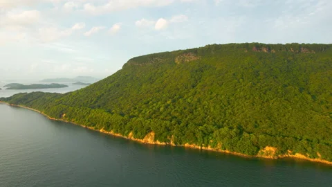 Dramatic Landscape of A Mountain , Aerial Top View from Drone Flying Stock Footage 156637237