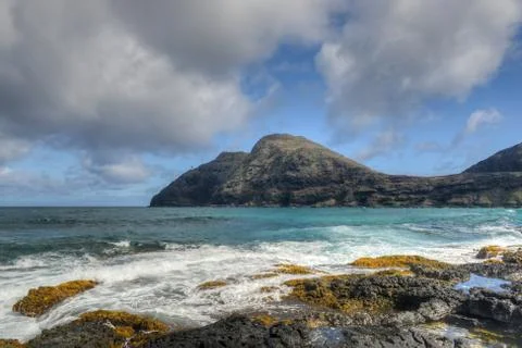 Dramatic landscape of oahu, hawaii Stock Photos