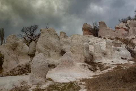Dramatic landscape of part of the rock phenomenon. Stock Photos