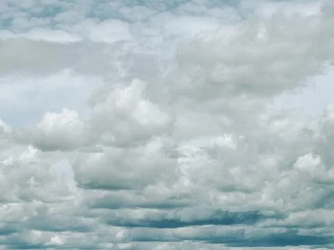 Dramatic Layered Storm Clouds in Overcast Sky Background Stock Photos