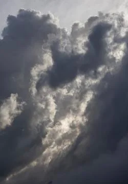 Dramatic leaden clouds Stock Photos