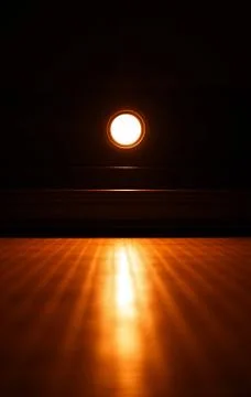 Dramatic led lamp illuminating neon surface background Foto stock