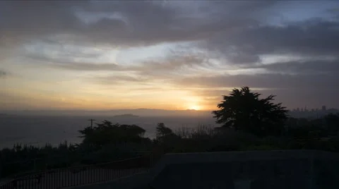 Dramatic left pan time lapse of Golden Gate Bridge and bay Stock Footage 62622856
