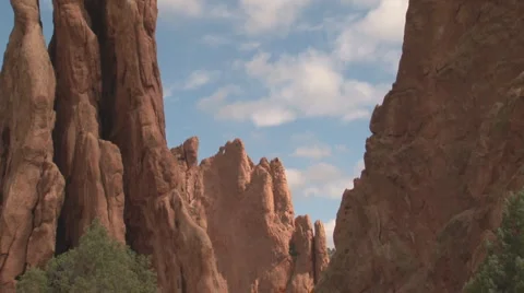 Dramatic light changes on rock formations Stock Footage 957235