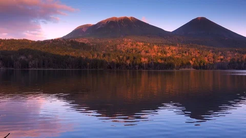 Dramatic light at Onneto Swamp, Hokkaido, Japan Stock Footage 106167148