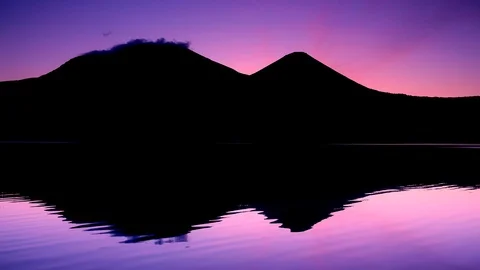 Dramatic light at Onneto Swamp, Hokkaido, Japan Video stock 106167219