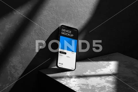 Dramatic Light Phone Mockup PSD Template