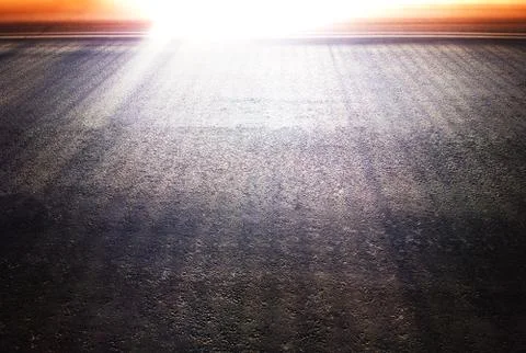 Dramatic light rays over transportation road background Stock Photos