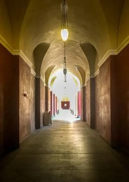 Dramatic lighting in Hallway 写真素材