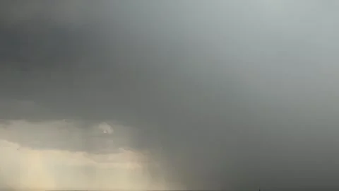 Dramatic Lightning Strike in a Stormy Gray Sky. Powerful Weather. Eerie Sto.. Stock Footage 314830946