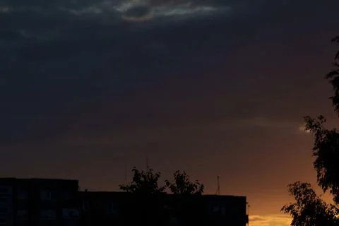 Dramatic Lithuanian sunset Stock-Fotos
