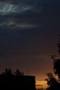 Dramatic Lithuanian sunset Stock-Fotos