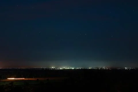 A dramatic long exposure in the middle of the night Stock Photos