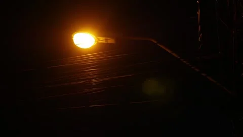 Dramatic low angle night view of tangled electric power cable Stock Footage 336051818