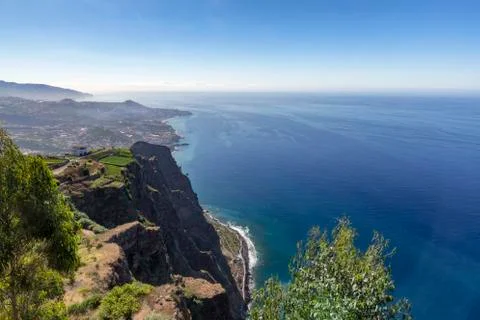 Dramatic Madeira Cliffs Stock Photos