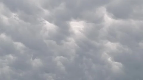 Dramatic Mammatus Clouds Over Northern Italy Before Storm Stockbeeldmateriaal 340130587