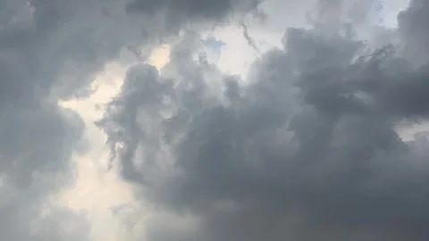 Dramatic Monsoon Cloud Formation Moving Across Sky in Odisha India Stock Footage 338040449