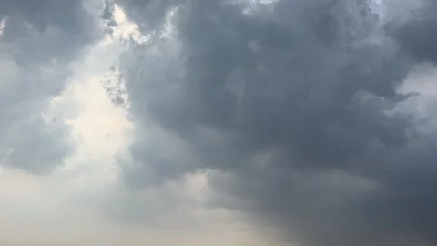 Dramatic Monsoon Clouds Over Rural Village Landscape in West Bengal India Stock Footage 338040463