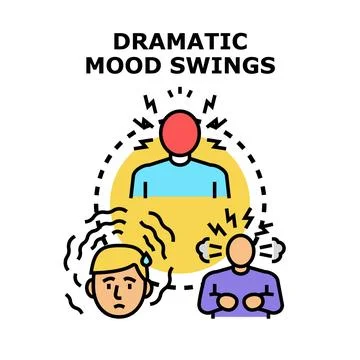 Dramatic mood swings vector conceptual illustration Illustrazione stock