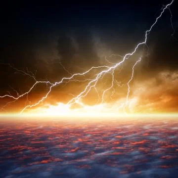 Dramatic moody sky Illustrazione stock