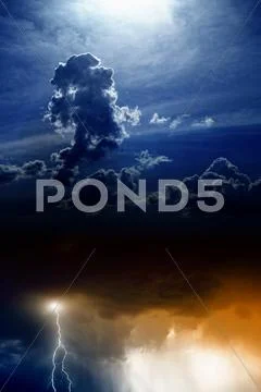 Dramatic moody sky Stock Photos