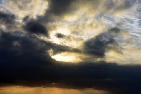 Dramatic morning cloudscape Stock Photos