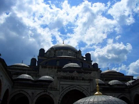 Dramatic mosque in istanbul Stock Photos