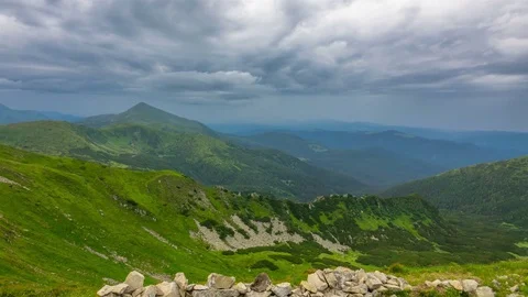 Dramatic Mountain Clouds After the Rain Stock Footage 78423297