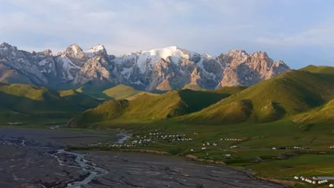 Dramatic mountain landscape Stock Footage 345094030