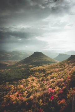 Dramatic mountain landscape Stock Photos